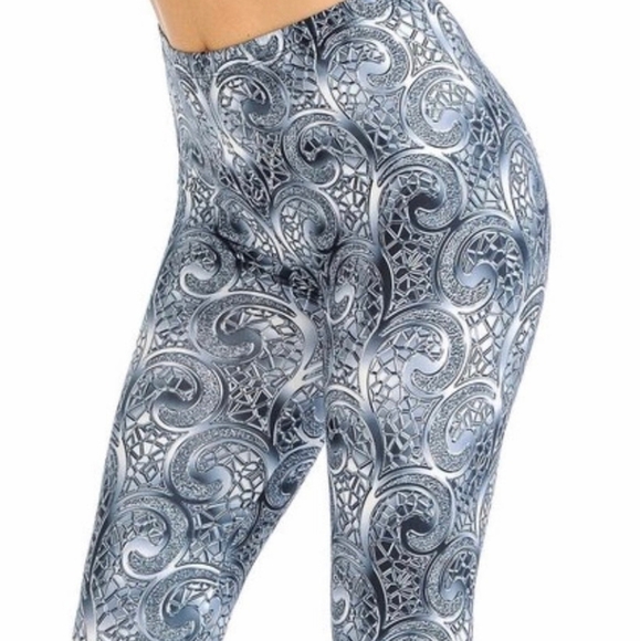 LEGGINGS DEPOT Swirl Abstract Full Length Leggings Size 18 NWT - Picture 6 of 6